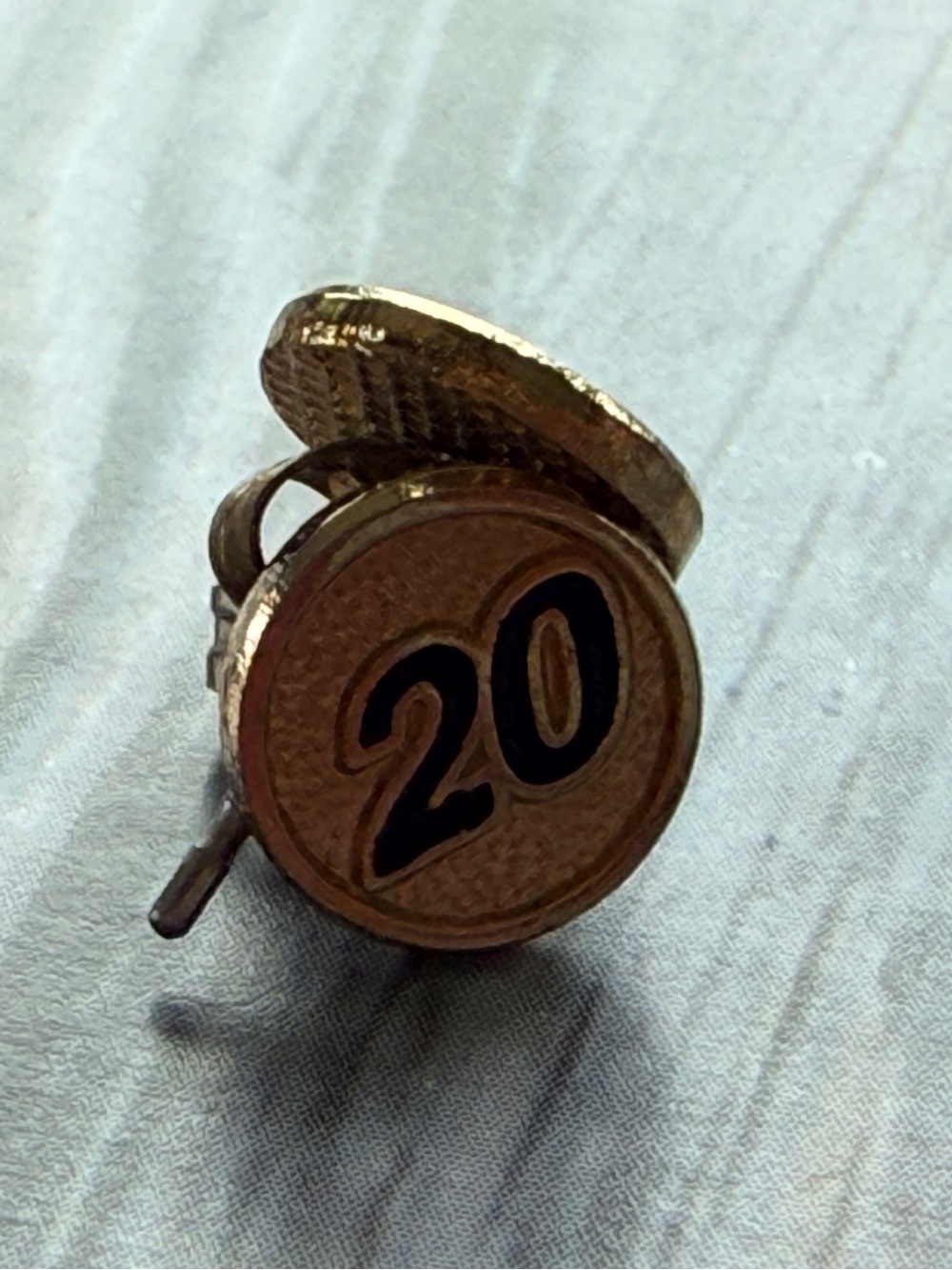 Tony Stewart NASCAR Round Number 20 Gold-Tone Earring